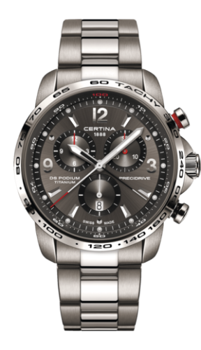 Certina DS Podium Big Size Chrono 1/100 Sec Titanium / Grey