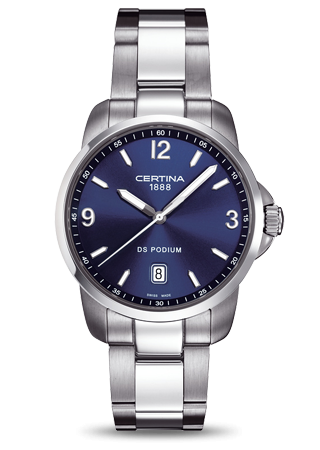 Certina DS Podium 3 Hands Blue