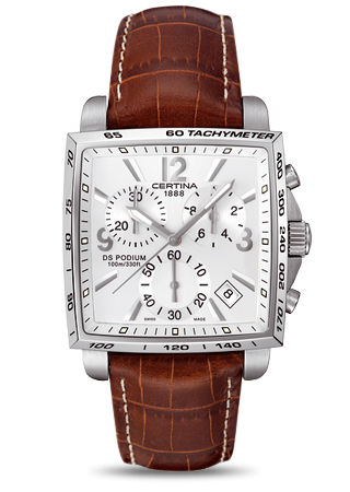 Certina DS Podium Square Chronograph Silver