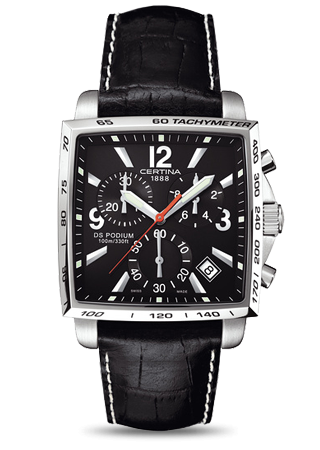 Certina DS Podium Square Chronograph Black
