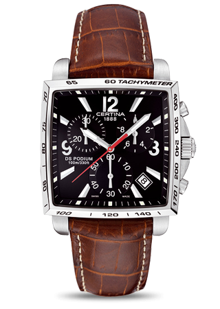 Certina DS Podium Square Chronograph Black