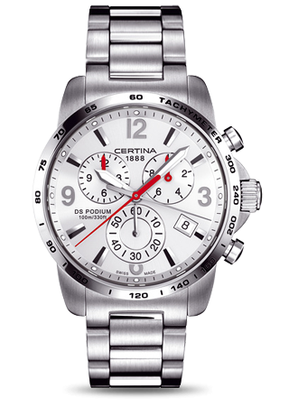 Certina DS Podium Big Size Chrono Silver Bracelet