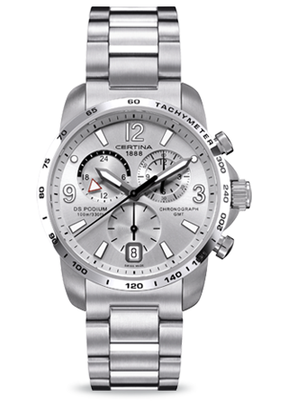 Certina DS Podium Big Size Chrono GMT Silver