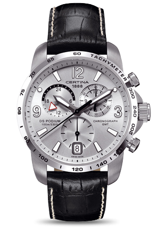 Certina DS Podium Big Size Chrono GMT Silver