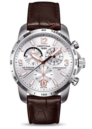 Certina DS Podium Big Size Chrono GMT Silver