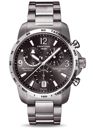 Certina DS Podium Big Size Chrono GMT Titanium Grey