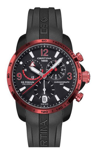 Certina DS Podium Big Size Chrono GMT Aluminium Black