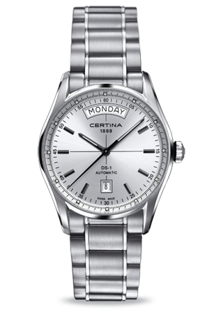 Certina DS-1 Day-Date Stainless Steel / Silver / Bracelet