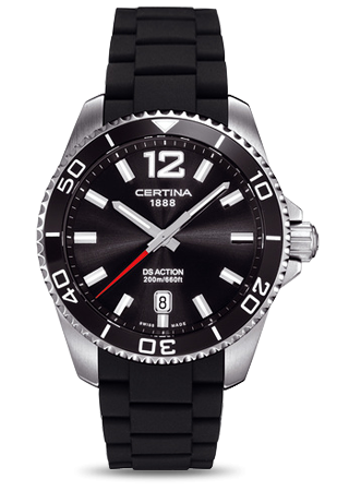 Certina DS Action Black Rubber