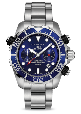 Certina DS Action Diver Chronograph Stainless Steel / Blue