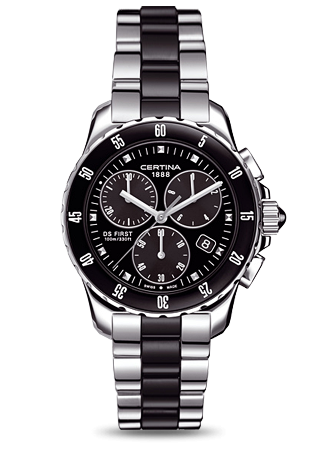 Certina DS First Lady Ceramic Chrono Black