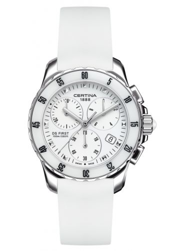 Certina DS First Lady Ceramic Chrono White