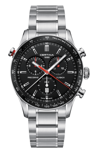 Certina DS-2 Chronograph Flyback Stainless Steel / Black / Bracelet