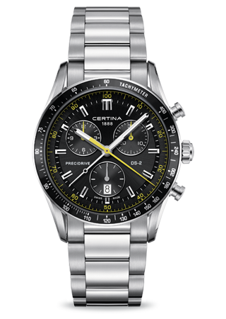 Certina DS 2 Chrono 1/100 Sec PreciDrive Yellow