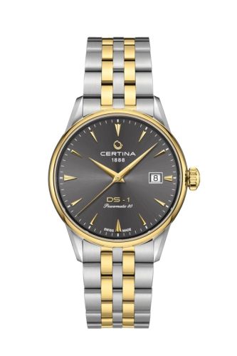 Certina DS-1 Powermatic 80 38 Stainless Steel - Yellow Gold / Grey / Bracelet