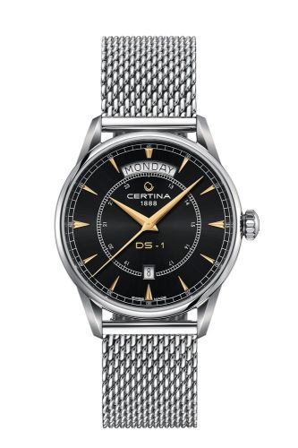 Certina DS-1 Day Date Stainless Steel / Black / Mesh