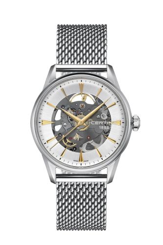 Certina DS-1 Skeleton Stainless Steel / Silver / Mesh