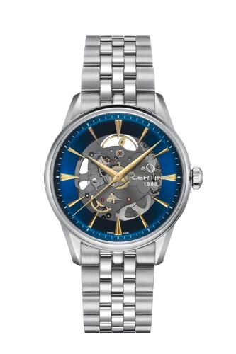 Certina DS-1 Skeleton Stainless Steel / Blue / Bracelet