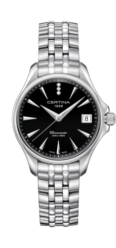 Certina DS Action Diamonds 33.8 Stainless Steel / Black