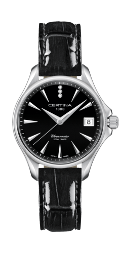 Certina DS Action Diamonds 33.8 Stainless Steel / Black / Strap