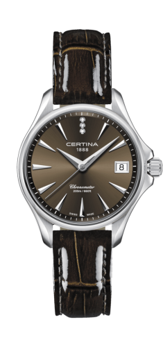 Certina DS Action Diamonds 33.8 Stainless Steel / Brown / Strap