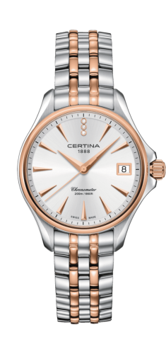 Certina DS Action Diamonds 33.8 Stainless Steel - Rose Gold / Silver