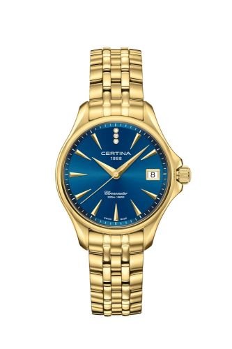 Certina DS Action Diamonds 33.8 Yellow Gold / Blue