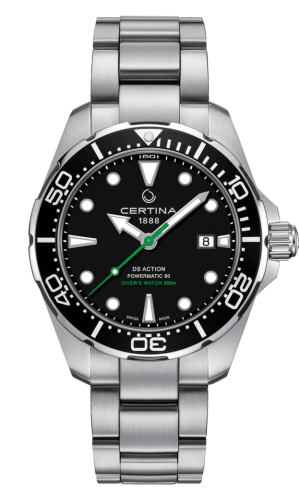 Certina DS Action Diver Powermatic 80 43 Stainless Steel / Black / Bracelet