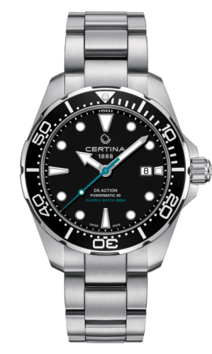 Certina DS Action Diver Powermatic 80 Stainless Steel / Black / Bracelet / Sea Turtle Conservancy
