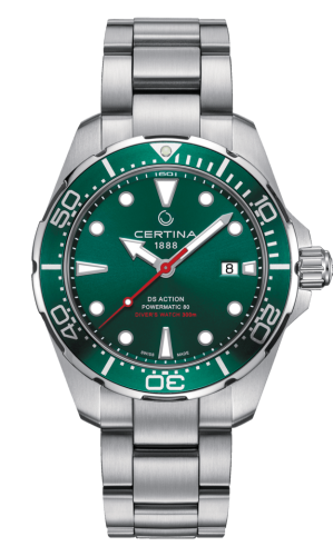 Certina DS Action Diver Powermatic 80 43 Stainless Steel / Green / Bracelet