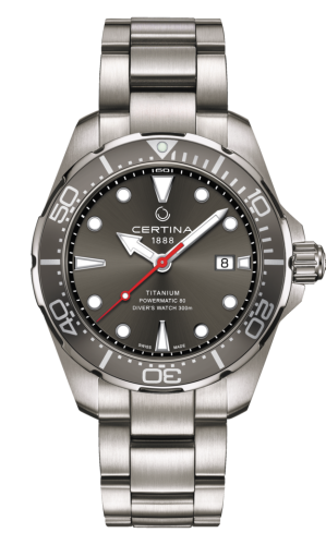 Certina DS Action Diver Powermatic 80 43 Titanium / Grey / Bracelet