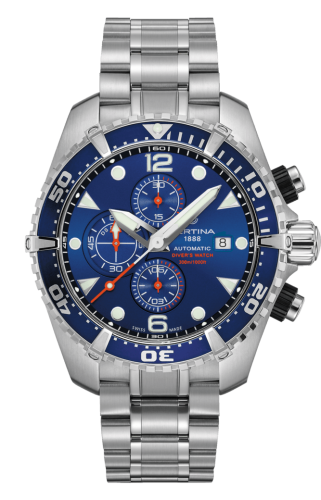 Certina DS Action Diver Chronograph Automatic Stainless Steel / Blue / Bracelet