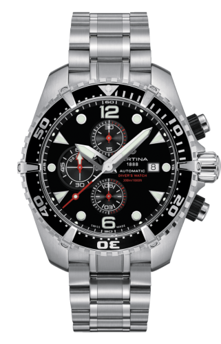 Certina DS Action Diver Chronograph Automatic Stainless Steel / Black / Bracelet