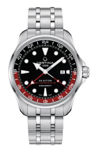Certina DS Action GMT Powermatic 80 Stainless Steel / Black / Bracelet