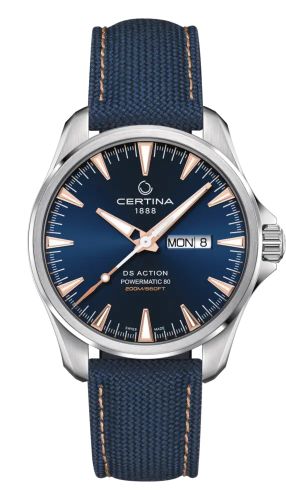 Certina DS Action Powermatic 80 Day-Date Stainless Steel / Blue