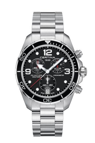 Certina DS Action Chronograph Stainless Steel / Black / Bracelet