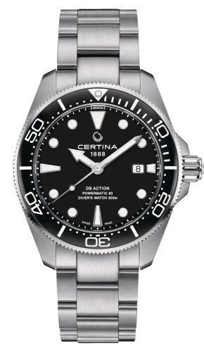 Certina DS Action Diver Powermatic 80 43 Stainless Steel / Black / Bracelet