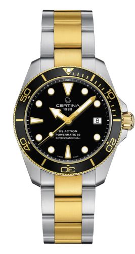 Certina DS Action Diver 38 Powermatic 80 Stainless Steel - Yellow Gold / Black