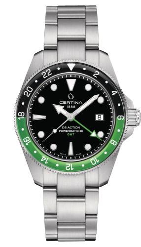 Certina DS Acition GMT Powermatic 80 Stainless Steel / Black / Bracelet