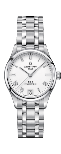 Certina DS-8 Powermatic 80 Lady Stainless Steel / White / Bracelet