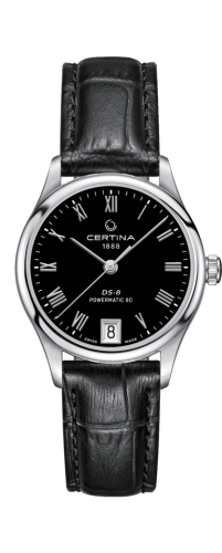 Certina DS-8 Powermatic 80 Lady Stainless Steel / Black / Strap