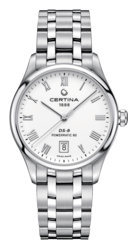 Certina DS-8 Powermatic Stainless Steel / White / Bracelet