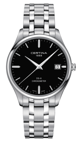 Certina DS-8 Chronometer Stainless Steel / Black / Bracelet