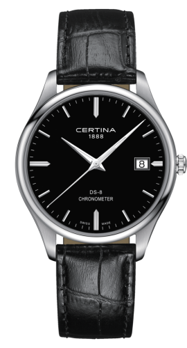 Certina DS-8 Chronometer Stainless Steel / Black / Strap
