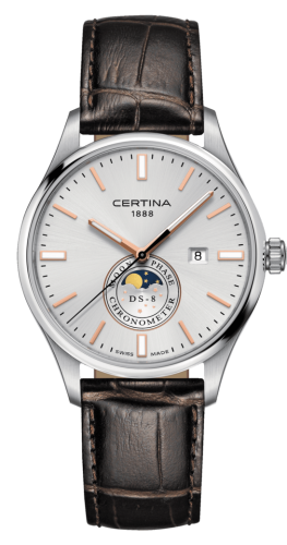 Certina DS-8 Moon Phase Stainless Steel / Silver