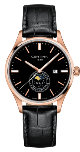 Certina D8-8 Moon Phase Rose Gold / Black