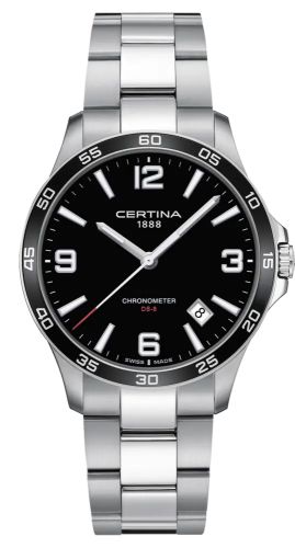 Certina DS-8 Chronometer 41.5 Stainless Steel / Black / Bracelet