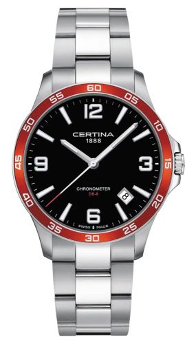 Certina DS-8 Chronometer 41.5 Stainless Steel / Black / Bracelet