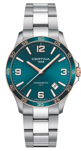 Certina DS-8 Chronometer 41.5 Stainless Steel - Rose Gold / Green / Bracelet