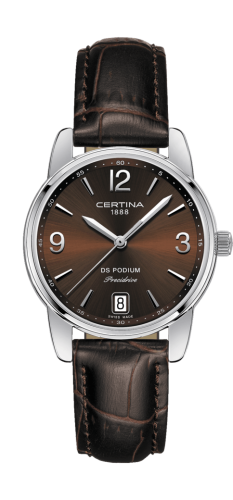 Certina DS Podium 33 Stainless Steel / Brown / Strap